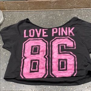 Pink cropped tee